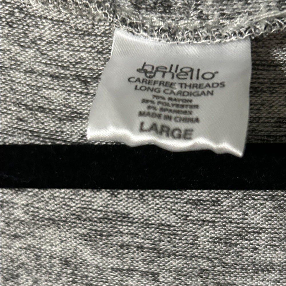 Hello mello Nwot Heather Gray Open front long duster Cardigan. length is 42” - Picture 2 of 4